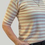 Blusa Algodao Listras Manga Curta