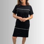 Vestido Canelado Vies Busto E Barra