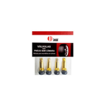 Kit com 4 peças de Bico de pressão ouro  ( Valvula de pneu ) - TR414