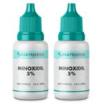 Kit 2 Minoxidil 5% Com Propilenoglicol 60ml