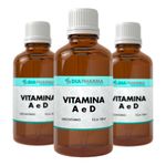 Kit 3 Frascos de Vitamina A e D 20ml