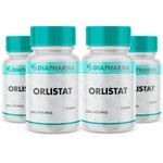 Kit 4 Potes Orlistate 120mg 60 Cápsulas