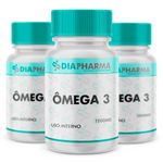 Kit Óleo de peixe 1000mg (Ômega 3) 3 frascos de 120 Cápsulas