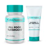 Pill Food Turbinado e Minoxidil em gel para barba 120g