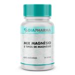 Mix de Magnésio 30 Doses - (Treonato, Dimalato, Quelato, Citrato, Cloreto)