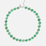 Colar Jade Verde Prata