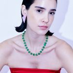 Colar Jade Verde Prata