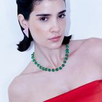 Colar Jade Verde Prata