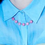 Colar Rosa Prata