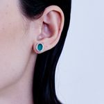Brinco Jima Oval Prata