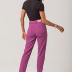Calça Feminina Mom Sarja Zíper Básica Disparate