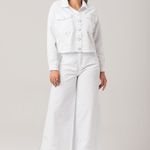 Jaqueta Feminina Cropped Sarja Manga Longa Disparate