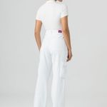 Calça Cargo Sarja Feminina Branca Disparate