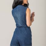 Macaquinho Jeans Transpassado Feminino Disparate
