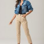 Jaqueta Cropped Jeans Feminina Barra Desfiada Disparate