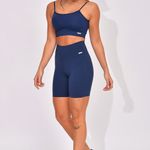 Bermuda Fitness Poliamida Lisa Marinho Básica