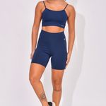 Bermuda Fitness Poliamida Lisa Marinho Básica