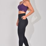 Legging Fitness Cintura Alta Com Bolso Preta