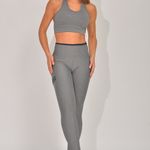 Legging Fitness Com Bolso Grafite Duas Fitas
