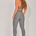 Legging Fitness Com Bolso Grafite Duas Fitas