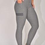 Legging Fitness Com Bolso Grafite Duas Fitas
