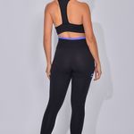 Conjunto Legging Fitness Com Bolso Azul Fita