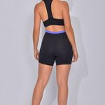 Conjunto Short Fitness Com Bolso Azul Fita