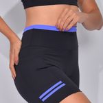 Conjunto Short Fitness Com Bolso Azul Fita