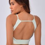 Top Fitness com Bojo Alcinha Verde Pastel Back