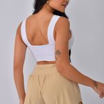 Short Fitness Duplo Bege Mix