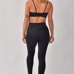 Conjunto Legging Fitness Cintura Alta Preta Black Metalic