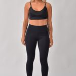 Conjunto Legging Fitness Cintura Alta Preta Black Metalic