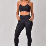 Conjunto Legging Fitness Com Bolso Preta Black Blend