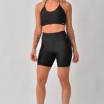 Bermuda Fitness Cintura Alta Preta Lusty