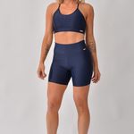 Bermuda Fitness Cintura Alta Marinho Lusty