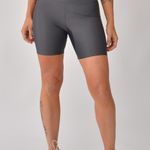 Bermuda Fitness Cintura Alta Cinza Lusty