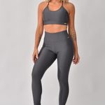 Legging Fitness Cintura Alta Cinza Lusty