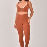 Legging Fitness Com Bolso Marrom Core
