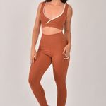Legging Fitness Com Bolso Marrom Core