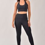 Conjunto Legging Fitness Cintura Alta Preto Essence