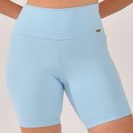 Bermuda Fitness Cintura Alta Azul Essence