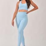 Conjunto Legging Fitness Cintura Alta Azul Essence