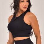 Cropped Canelado Feminino Preto Curve