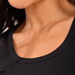 Cropped Canelado Feminino Preto Curve