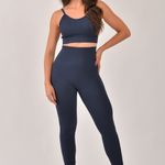 Legging Fitness Feminina Texturizada Azul Sense