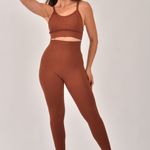 Legging Fitness Feminina Texturizada Marrom Sense