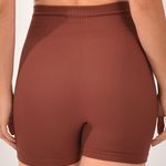 Short Fitness Cintura Alta Marrom Lumine