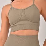 Conjunto Short Fitness Cintura Alta Marrom Acinzentado Lumine