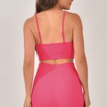 Conjunto Short Fitness Cintura Alta Rosa Lumine