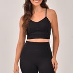 Conjunto Short Fitness Cintura Alta Preto Lumine